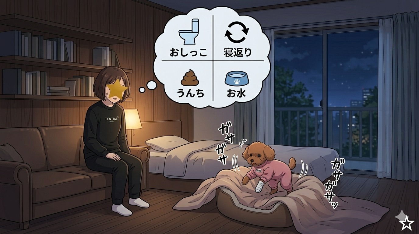 🌙 老犬が夜中にガサガサ…何が伝えたいの？看護師が見つけた「4択の法則」