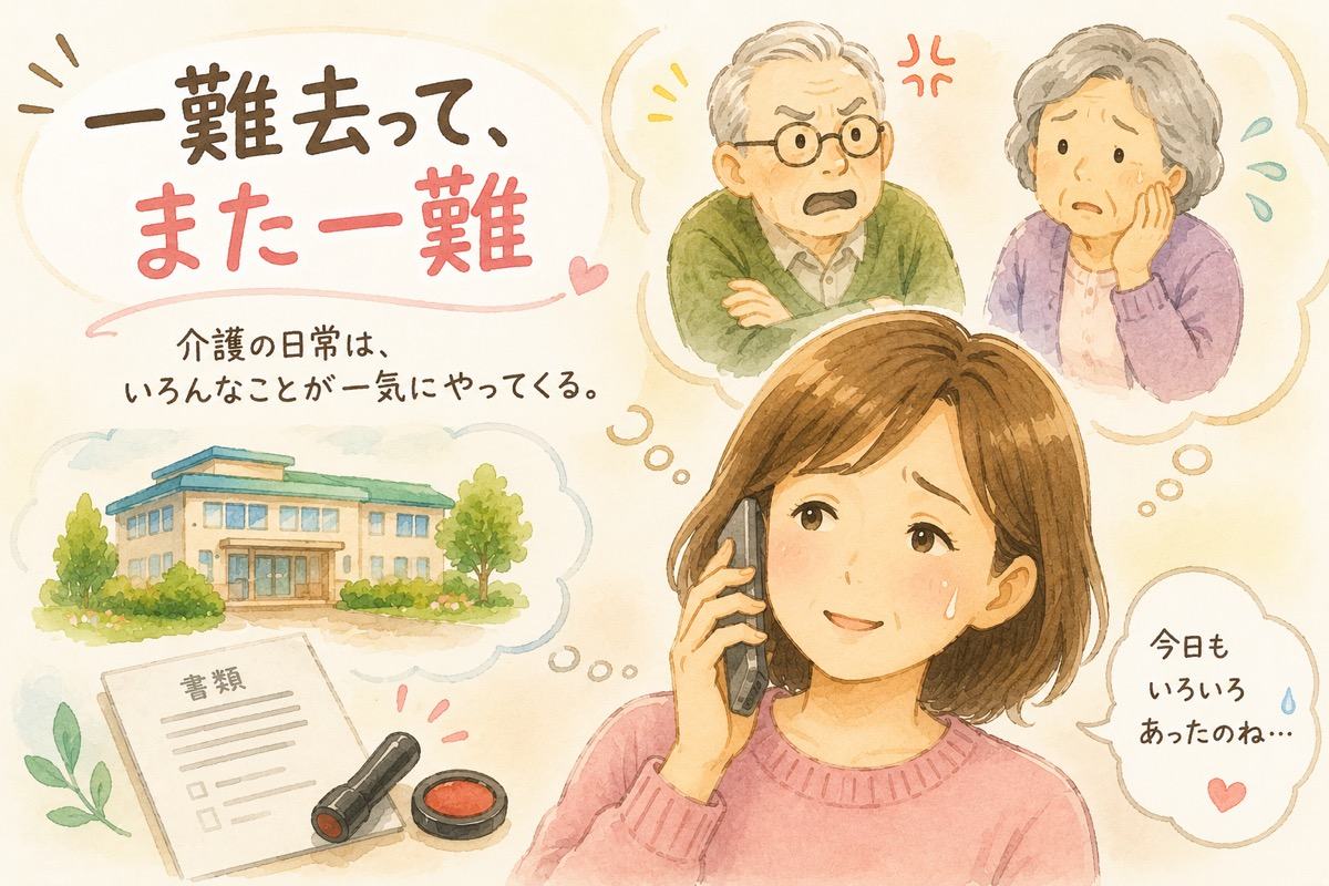 デイサービスからの電話、印鑑の書類、怒る父と困る母。介護の朝の大渋滞